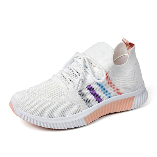 Damen Sportliche Sneaker mit atmungsaktiver Mesh-Oberfläche und dämpfender Laufsohle EB