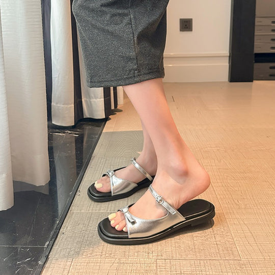 Damen Modische Flip-Flops mit Glitzerelementen EB