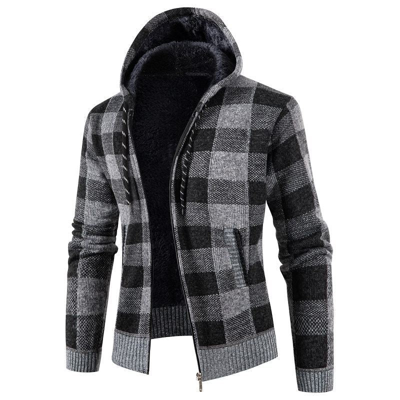 Herren modische Kapuzenjacke mit weichem Innenfutter EB