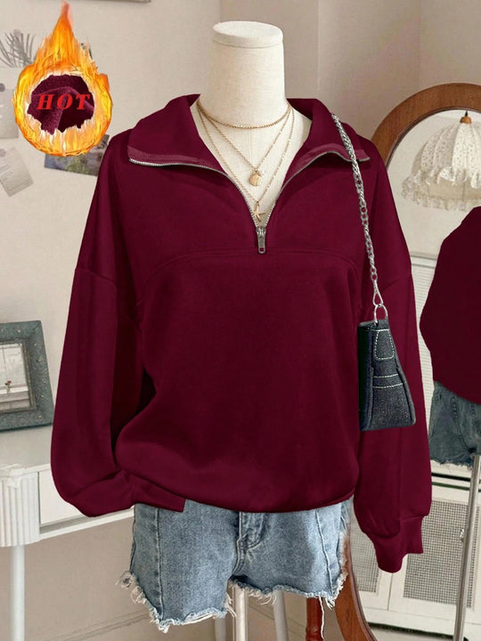 Damen Sweatshirt mit hohem Kragen EB