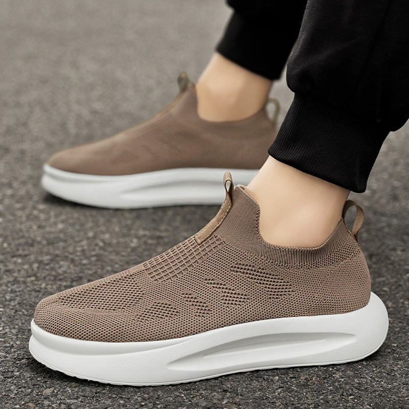 Damen atmungsaktive Slip-On Sneakers mit elastischem Obermaterial EB