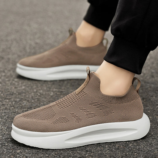 Damen atmungsaktive Slip-On Sneakers mit elastischem Obermaterial EB