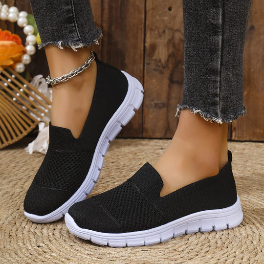 Damen Slip-On Sneakers mit atmungsaktivem Netzmaterial EB