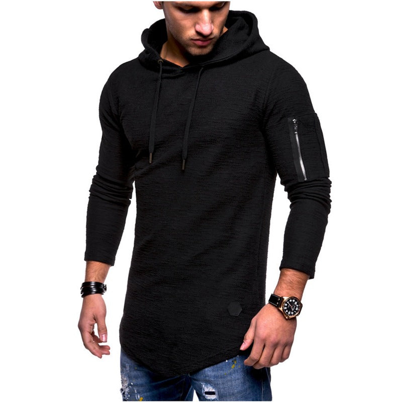 Herren Hoodie mit modernem Reißverschluss EB