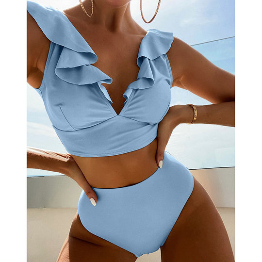 Damen Bikiniset mit verspielten Rüschendetails EB