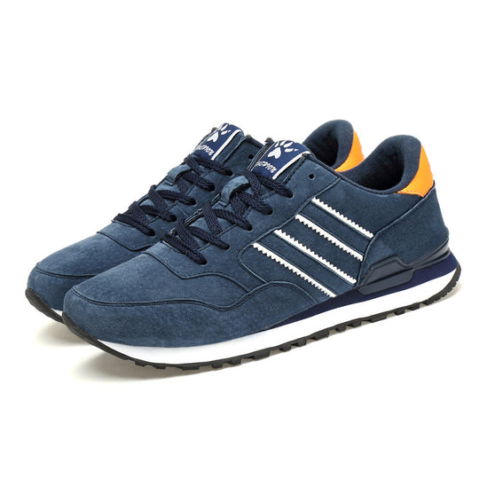 Herren retro Sneaker mit Wildlederoptik, gepolsterter Fersenpartie und rutschfester Laufsohle EB