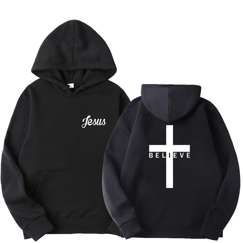 Damen Kapuzenpullover mit motivierendem Glaubensdesign und bequemer Passform EB