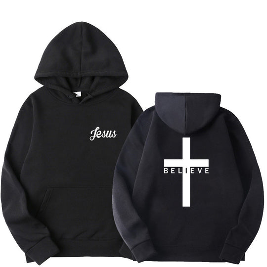 Damen Kapuzenpullover mit motivierendem Glaubensdesign und bequemer Passform EB