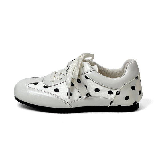 Damen sportliche Sneakers mit modischem Punktedesign EB