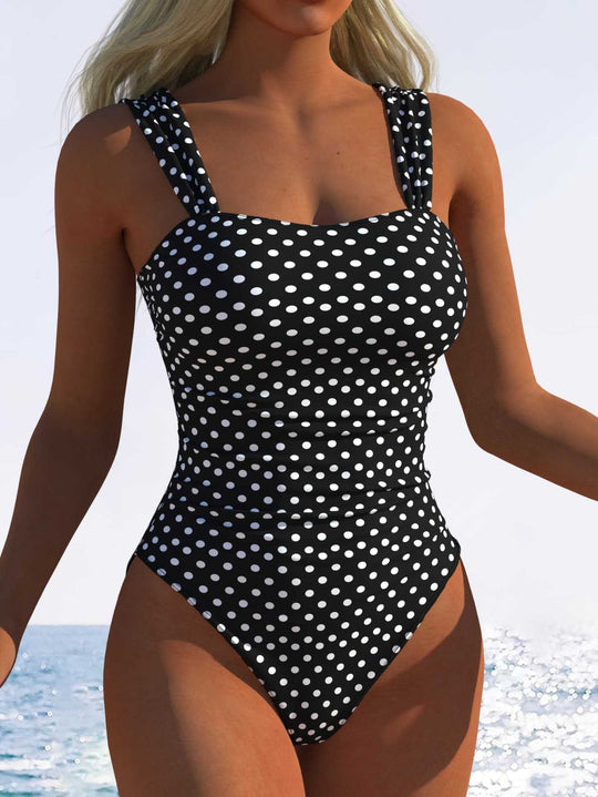 Damen Einteiliger Badeanzug mit innovativem Animal-Print und hohem Beinausschnitt EB