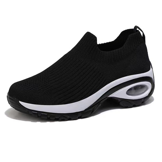 Damen Sneakers mit atmungsaktivem Strickdesign und stoßdämpfender Sohle EB