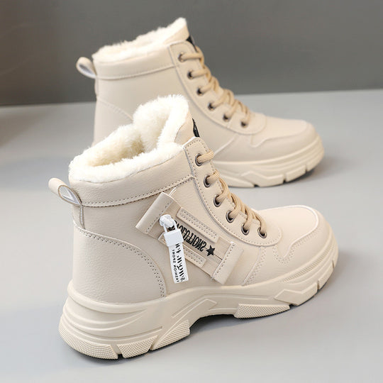 Damen Winterliche High-Top Sneakers mit Fleece-Futter und rutschfester Sohle EB