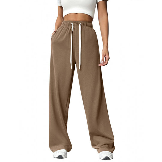 Damen Bequeme und lässige Freizeithose mit weitem Schnitt und elastischem Bund EB