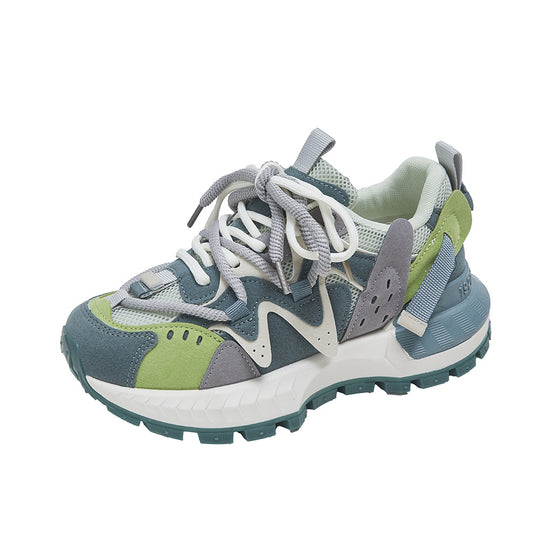 Damen sportliche Sneakers mit atmungsaktiver Obermaterialstruktur und rutschfester Sohle EB