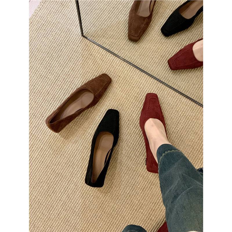Damen elegante Slingback Pumps im Samt-Look EB