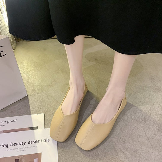 Damen elegante Ballerinas mit geschwungenem Schnitt und flexiblem Fußbett EB