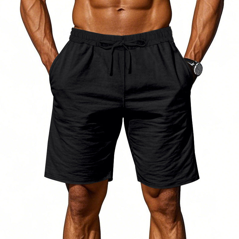 Herren nan lässige Baumwollmix Freizeitshorts mit elastischem Bund und Seitentaschen EB