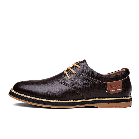 Herren Elegante Schnürschuhe aus hochwertigem Leder mit rutschfester Sohle EB
