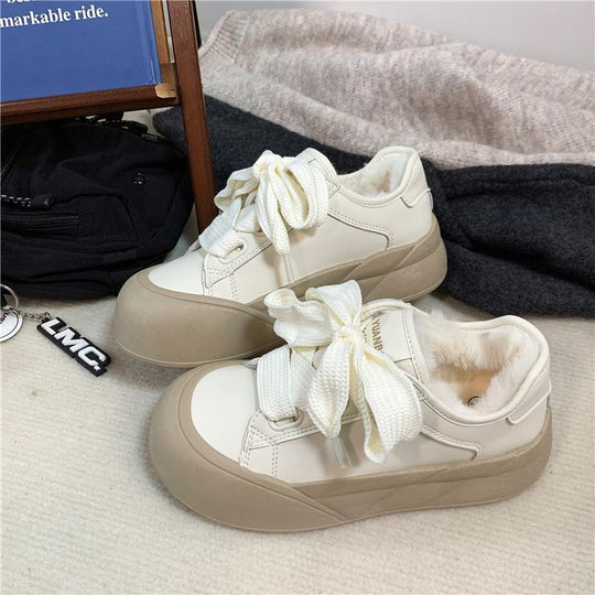 Damen modische Sneaker mit weichem Innenfutter und ausgefallenem Schnürsystem EB