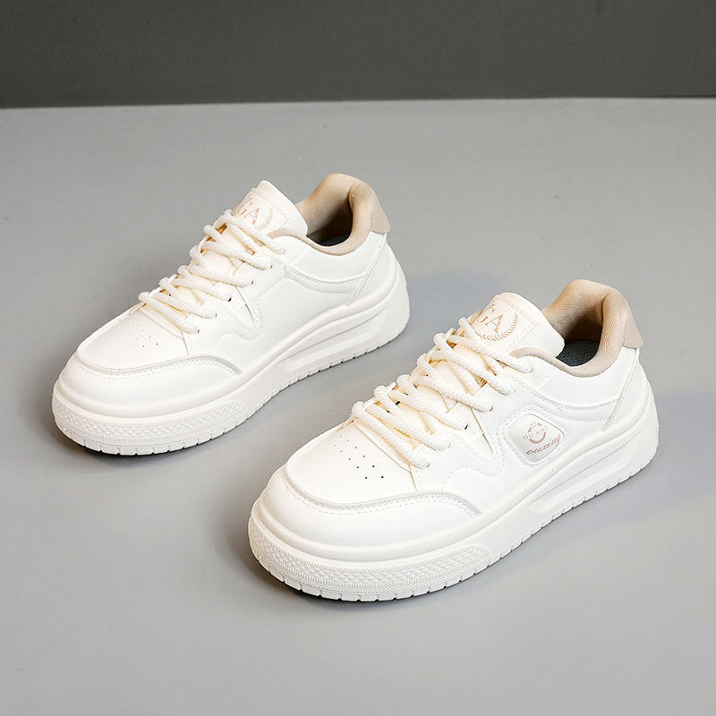 Damen modische Plateausneaker mit atmungsaktivem Obermaterial und rutschfester Sohle EB