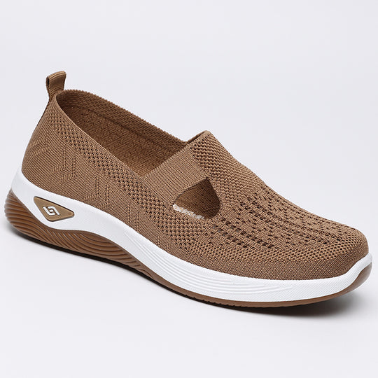 Damen Atmungsaktive Slip-On Sneakers mit elastischem Design EB