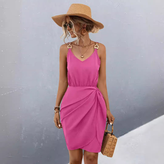 Damen Etuikleid mit tailliertem Schnitt und eleganter Drapierung EB