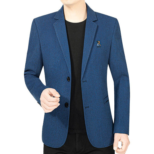 Herren Modernes Slim-Fit Sakko im Mikrostruktur-Gewebe mit leichtem Halbfutter EB