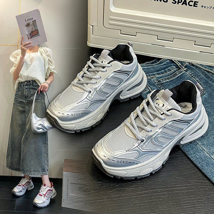Damen Sportliche Sneakers mit atmungsaktivem Obermaterial und dämpfender Sohle EB