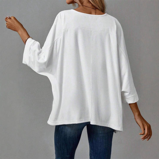 Damen Oversized Oberteil mit lässigem Schnitt und überschnittenen Ärmeln EB
