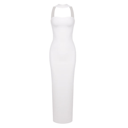 Damen elegantes Maxikleid mit verstellbaren Trägern EB