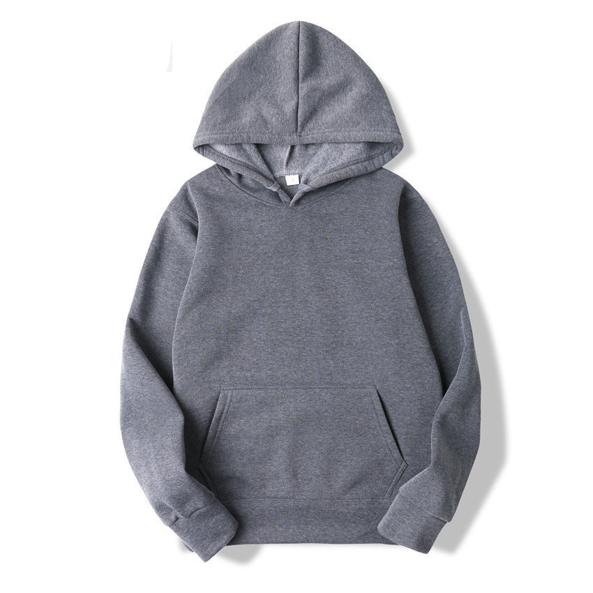 Unisex schlichter Kapuzenpullover mit Kängurutasche, gerippten Bündchen und relaxed Fit EB