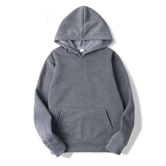 Unisex schlichter Kapuzenpullover mit Kängurutasche, gerippten Bündchen und relaxed Fit EB
