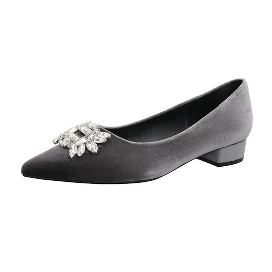 Damen elegante Pumps mit funkelndem Kristallakzent EB