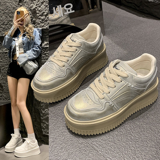 Damen Sneakers mit dickem Plateau und atmungsaktivem Obermaterial EB