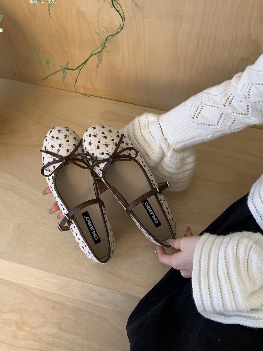 Damen Ballerinas mit verspieltem Blumenmuster EB