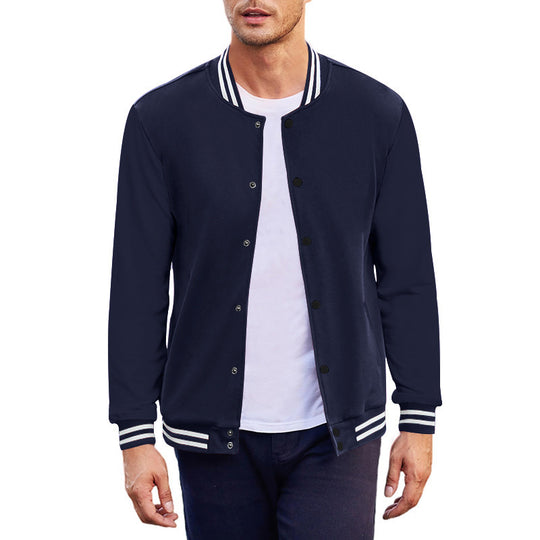 Herren Sportjacke mit kontrastierenden Bündchen und modernen Druckknöpfen EB