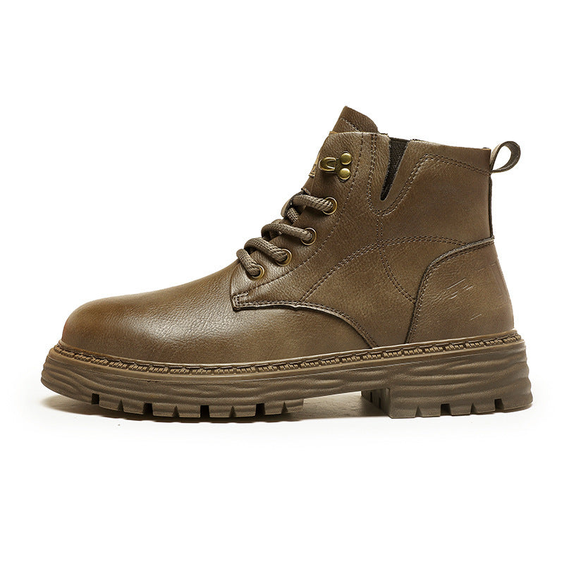 Damen robuste Schnürboots aus hochwertigem Kunstleder EB