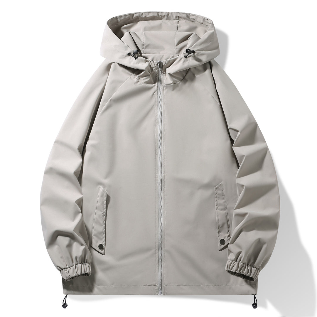 Herren Funktionsjacke mit verstellbarem Kapuzenkragen und elastischen Ärmelbündchen EB