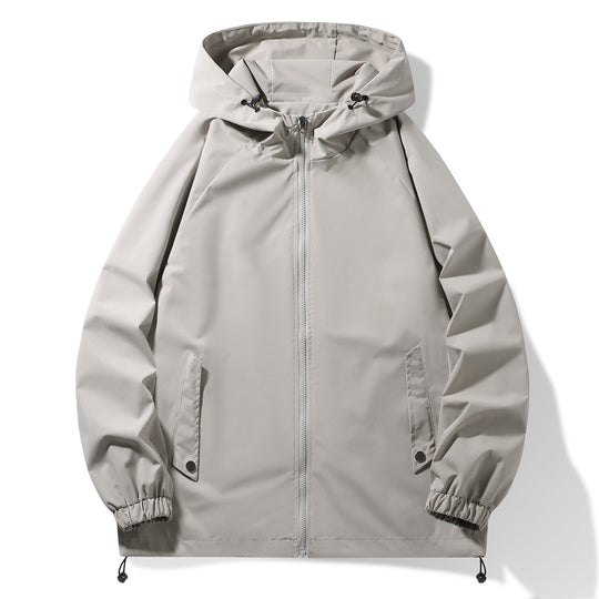 Herren Funktionsjacke mit verstellbarem Kapuzenkragen und elastischen Ärmelbündchen EB