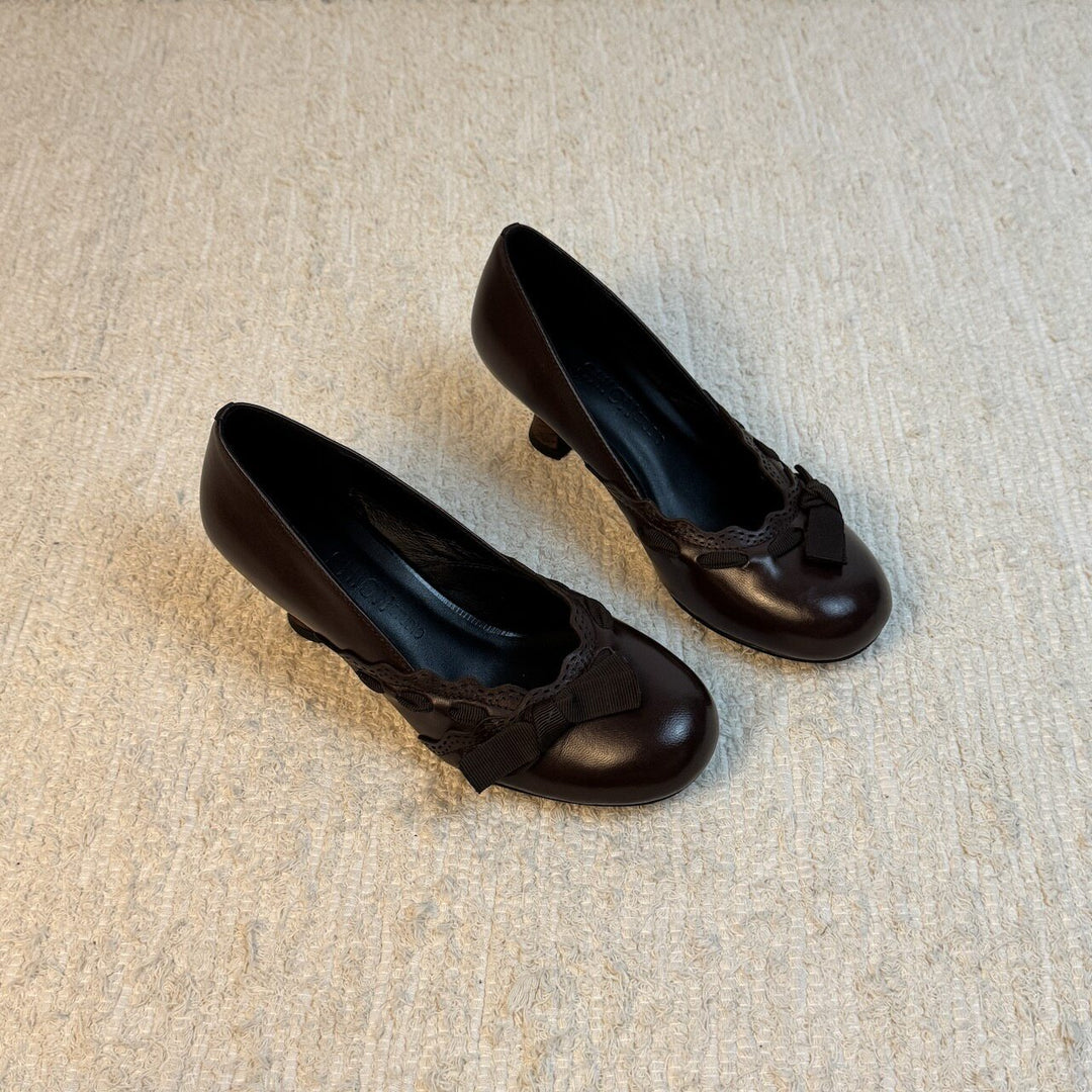 Damen elegante Ballerinas mit zierlichem Rüschendetail EB