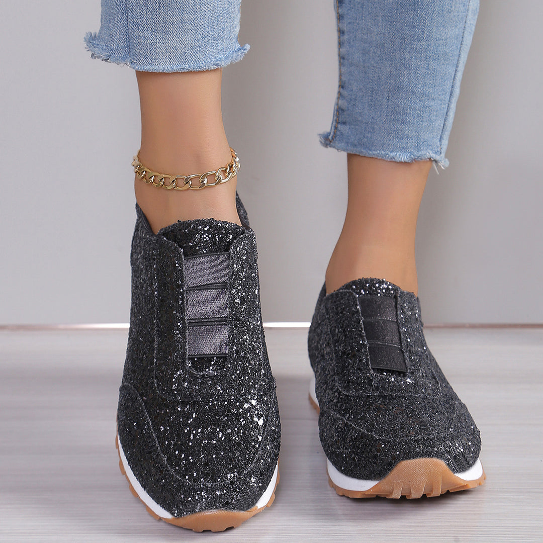 Damen Glitzernde Sneakers im sportlichen Design EB