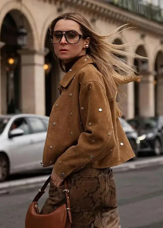 EB | Wildleder Ge cropped Jacke