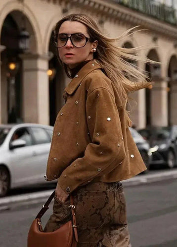 EB | Wildleder Ge cropped Jacke