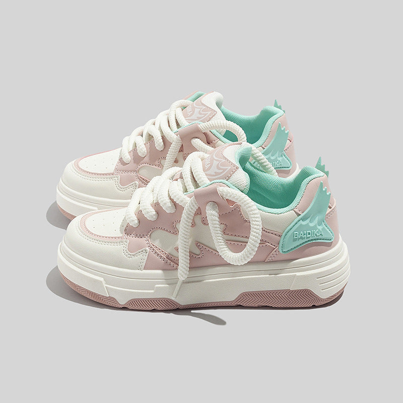 Damen Sportliche Chunky Sneakers mit dynamischem Design und elastischen Schnürsenkeln EB