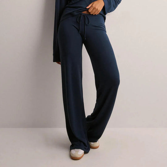 Damen bequeme Lounge-Hosen mit verstellbarem Bund EB