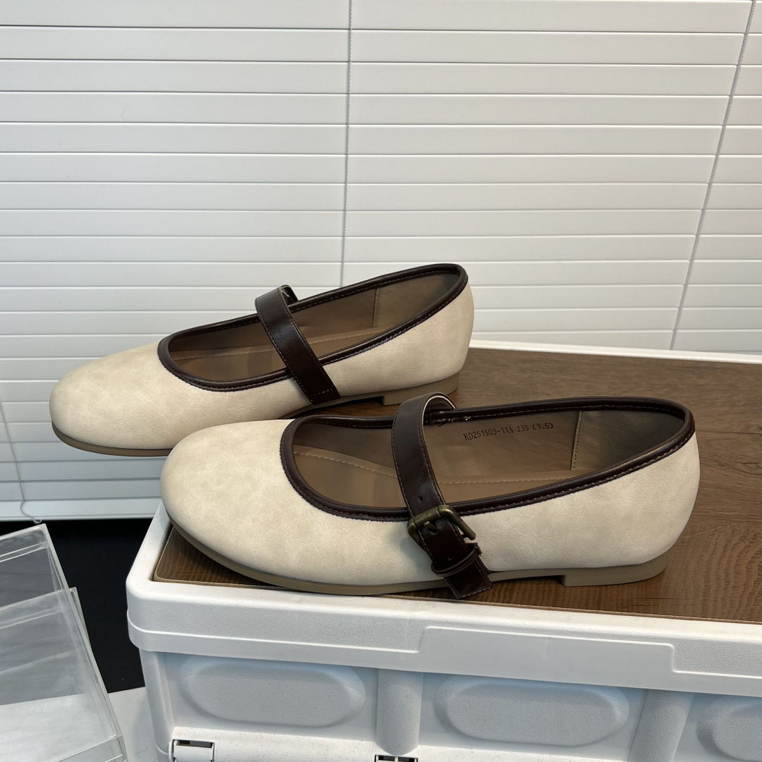 Damen Ballerinas mit modischem Riemen und ergonomischer Innensohle EB
