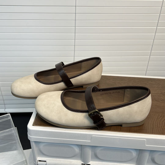 Damen Ballerinas mit modischem Riemen und ergonomischer Innensohle EB