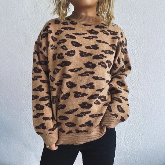 Damen Grobstrickpullover mit modernem Muster und lässigem Schnitt EB