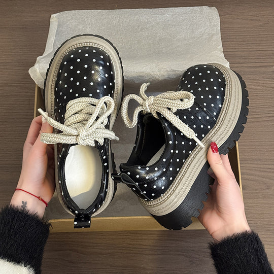 Damen Modische Schnürschuhe mit trendigem Blockabsatz EB