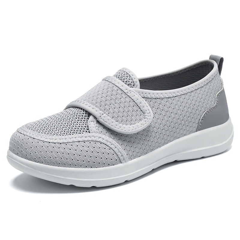 Damen Atmungsaktive Slip-On Freizeitschuhe mit verstellbarem Klettverschluss EB
